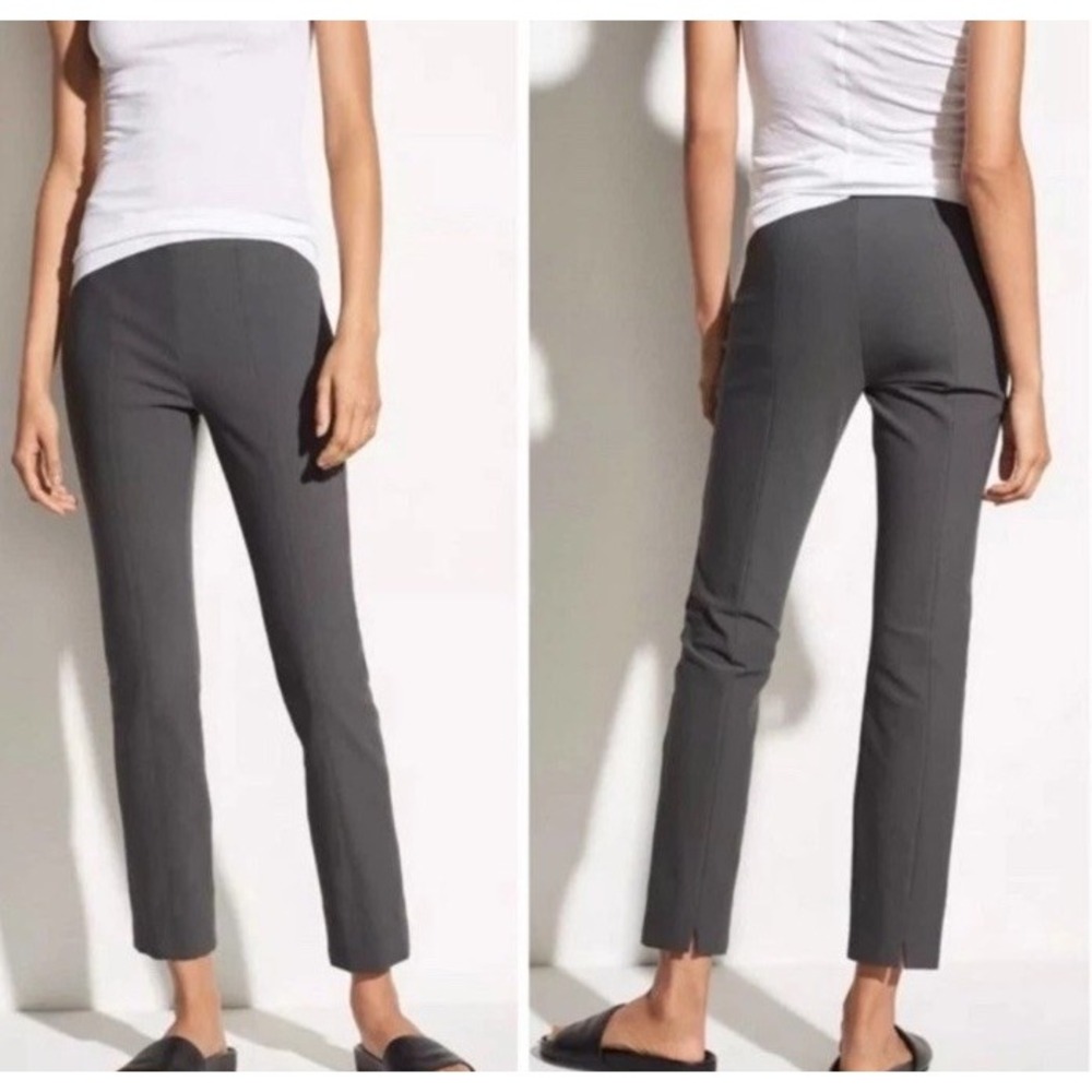 Vince Stitch Front Seam Ponte Legging Pants Olive Green Size Small New